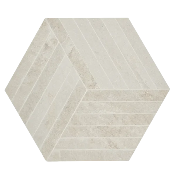 Arizona Tile Canyon 16" X 18" Hex Mosaic Ivory